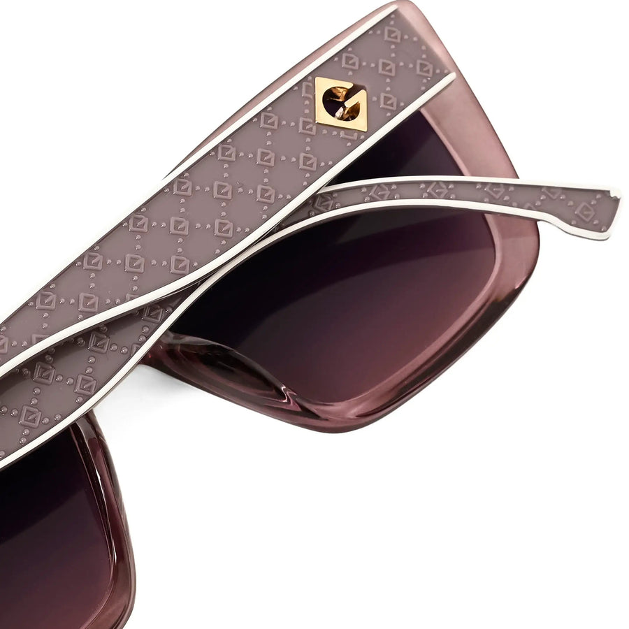 Gravon | Transparent Purple Medium Full Rim Cateye Sunglasses for Women [UV-protected]