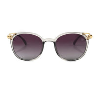 Vortex | Gradient Smoke Purple Medium Full Rim Round Sunglasses for Women [UV-protected]