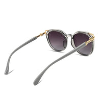 Vortex | Gradient Smoke Purple Medium Full Rim Round Sunglasses for Women [UV-protected]