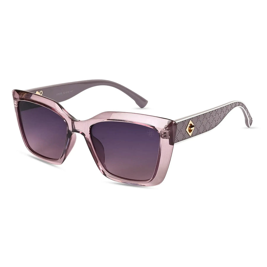 Gravon | Transparent Purple Medium Full Rim Cateye Sunglasses for Women [UV-protected]