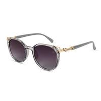 Vortex | Gradient Smoke Purple Medium Full Rim Round Sunglasses for Women [UV-protected]