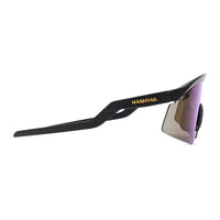 KINETIC | Black & Grey Medium Half Rim Shield Sports Sunglasses for Men & Women [UV-protected]