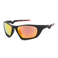 Lateralis | Black Large Full Rim Wraparound Sports Sunglasses for Men & Women [Mirrored]