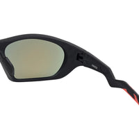 Lateralis | Black Large Full Rim Wraparound Sports Sunglasses for Men & Women [Mirrored]