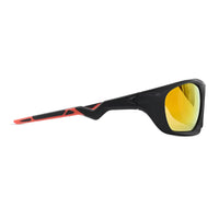 Lateralis | Black Large Full Rim Wraparound Sports Sunglasses for Men & Women [Mirrored]