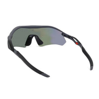 Falcon | Grey Large Half Rim Shield Sports Sunglasses for Men & Women [Mirrored]