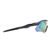 Falcon | Grey Large Half Rim Shield Sports Sunglasses for Men & Women [Mirrored]