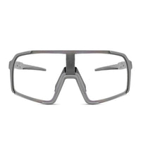 Swift | Cream Large Full Rim Visor Sports Sunglasses for Men & Women [Mirrored]