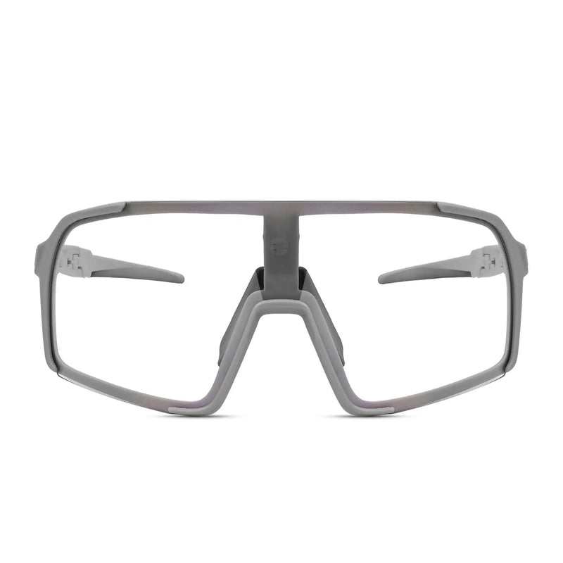 Swift | Cream Large Full Rim Visor Sports Sunglasses for Men & Women [Mirrored]