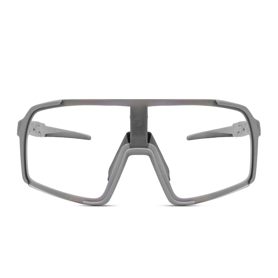 Swift | Cream Large Full Rim Visor Sports Sunglasses for Men & Women [Mirrored]