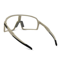 Swift | Cream Large Full Rim Visor Sports Sunglasses for Men & Women [Mirrored]