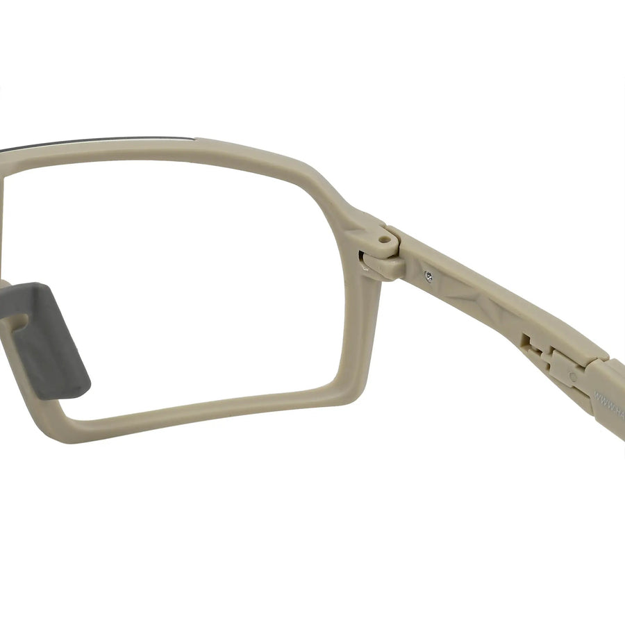 Swift | Cream Large Full Rim Visor Sports Sunglasses for Men & Women [Mirrored]