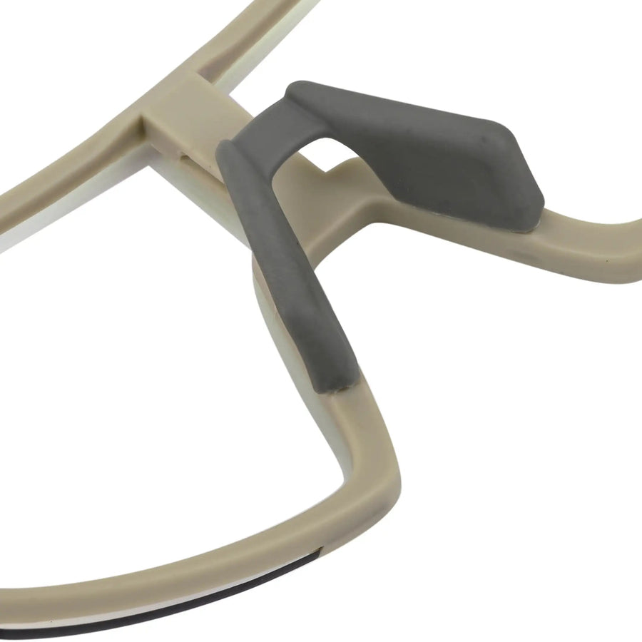 Swift | Cream Large Full Rim Visor Sports Sunglasses for Men & Women [Mirrored]
