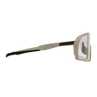 Swift | Cream Large Full Rim Visor Sports Sunglasses for Men & Women [Mirrored]