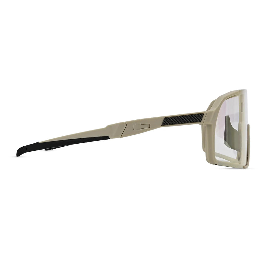 Swift | Cream Large Full Rim Visor Sports Sunglasses for Men & Women [Mirrored]