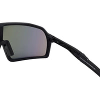 Swift | Black Large Full Rim Visor Sports Sunglasses for Men & Women [Mirrored]