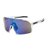 Swift | Transparent Large Full Rim Visor Sports Sunglasses for Men & Women [Mirrored]
