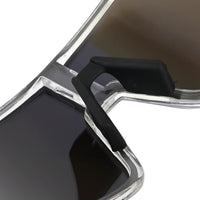 Swift | Transparent Large Full Rim Visor Sports Sunglasses for Men & Women [Mirrored]