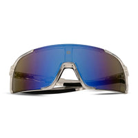 Swift | Transparent Large Full Rim Visor Sports Sunglasses for Men & Women [Mirrored]