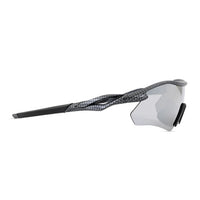 Falcon | Grey Texture Large Half Rim Shield Sports Sunglasses for Men & Women [Mirrored]