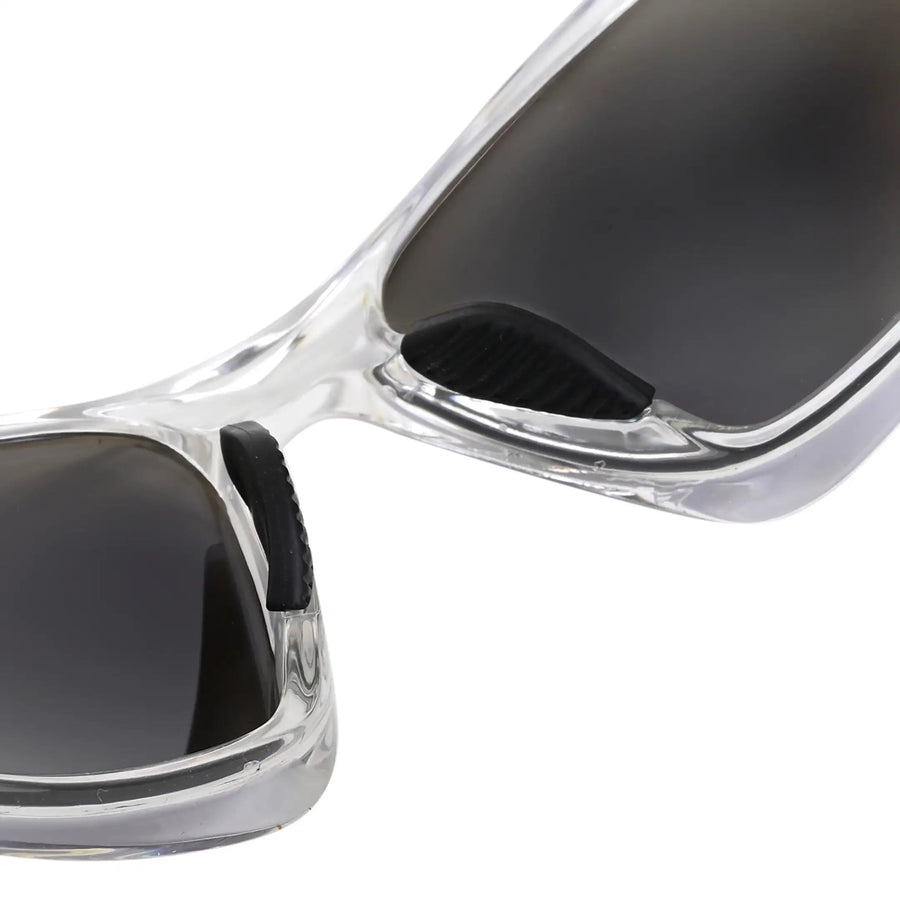 Lateralis | Transparent Large Full Rim Wraparound Sports Sunglasses for Men & Women [Mirrored]