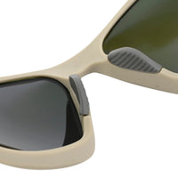 Lateralis | Cream Large Full Rim Wraparound Sports Sunglasses for Men & Women [Mirrored]