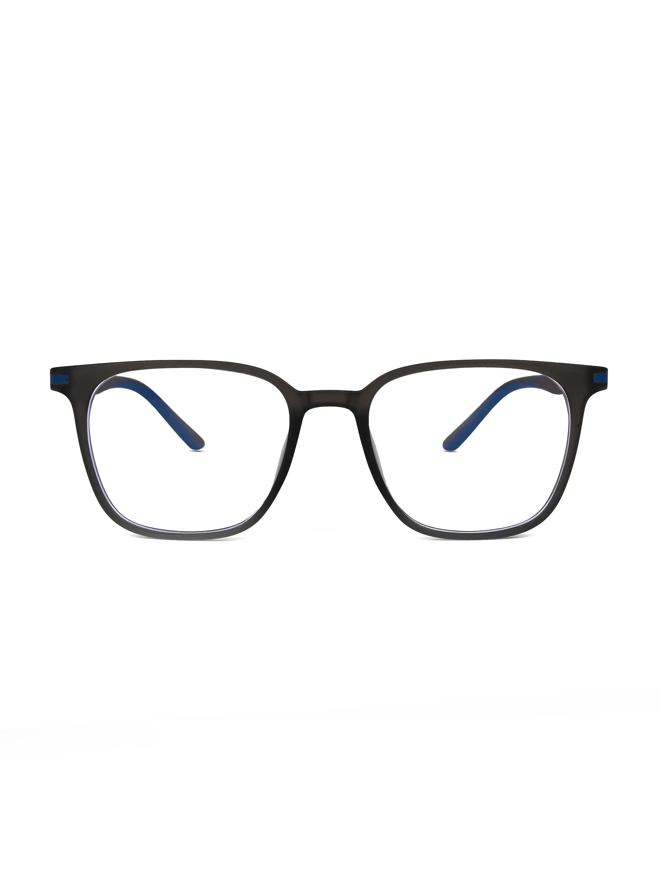 Blokz | Black Medium Full Rim RECTANGLE Computer Glasses for Men & Women [Blue Block]