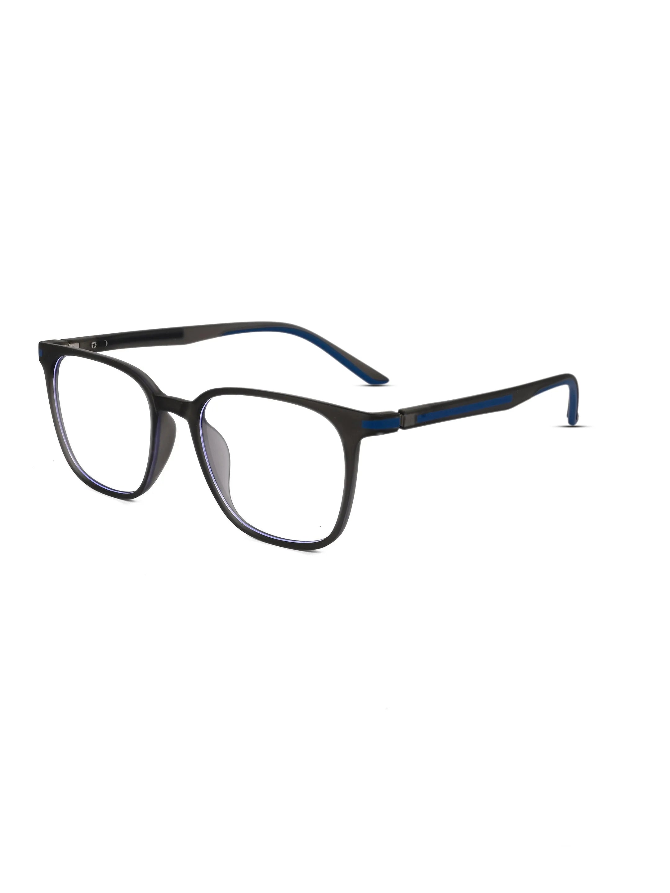 Blokz | Black Medium Full Rim RECTANGLE Computer Glasses for Men & Women [Blue Block]