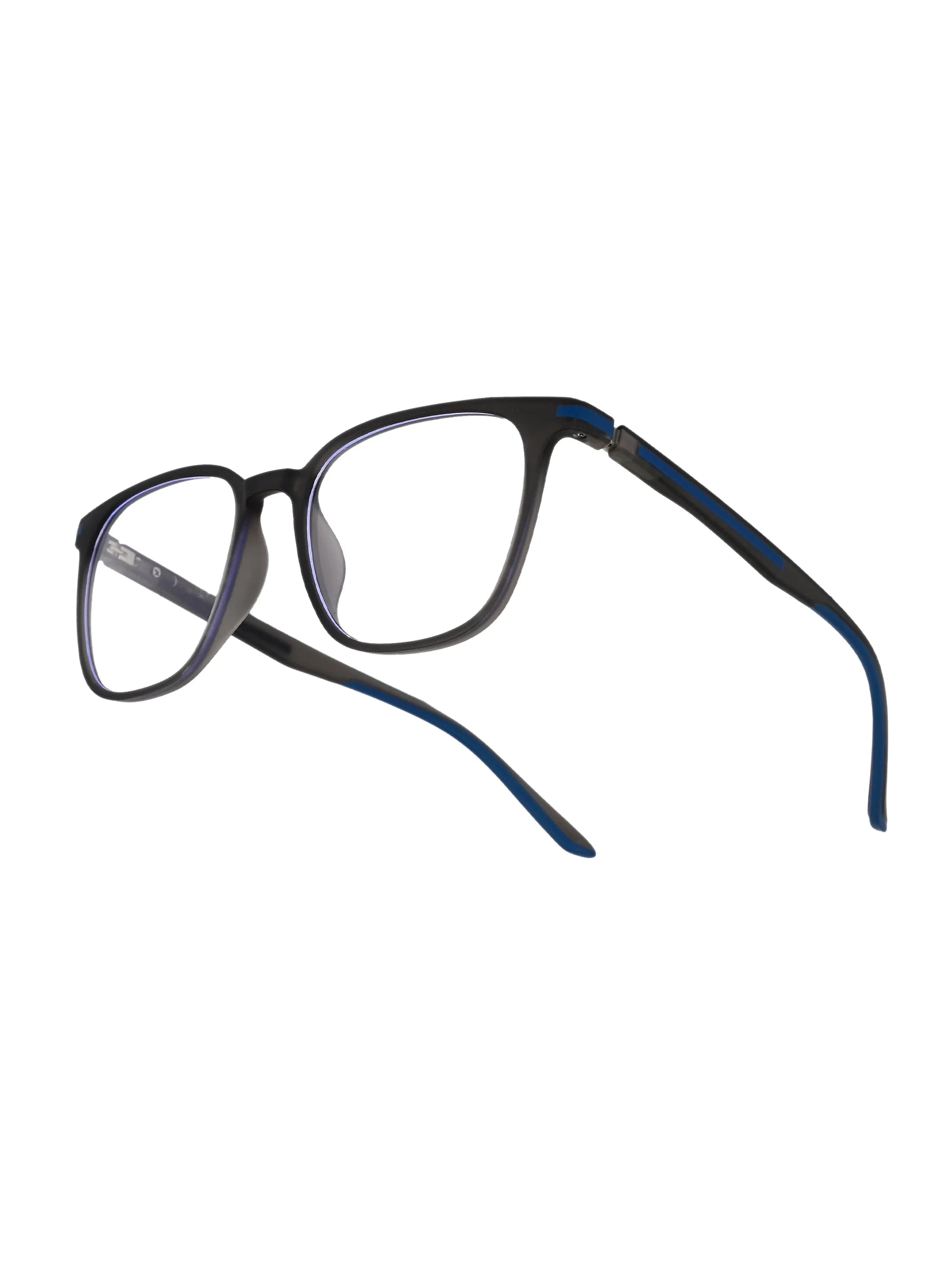 Blokz | Black Medium Full Rim RECTANGLE Computer Glasses for Men & Women [Blue Block]