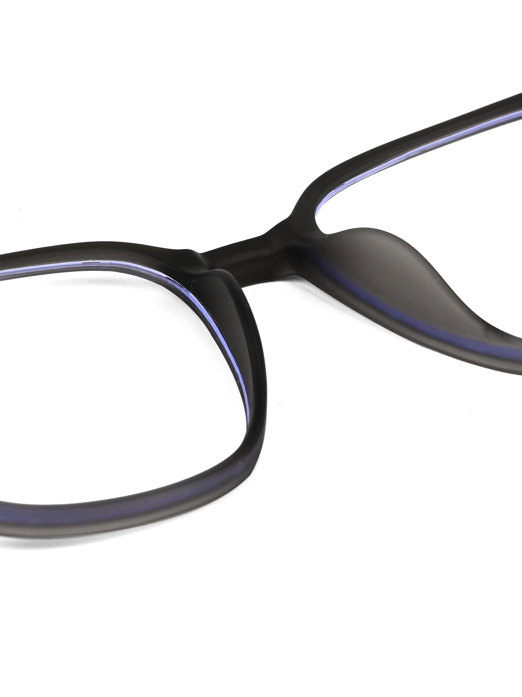 Blokz | Black Medium Full Rim RECTANGLE Computer Glasses for Men & Women [Blue Block]