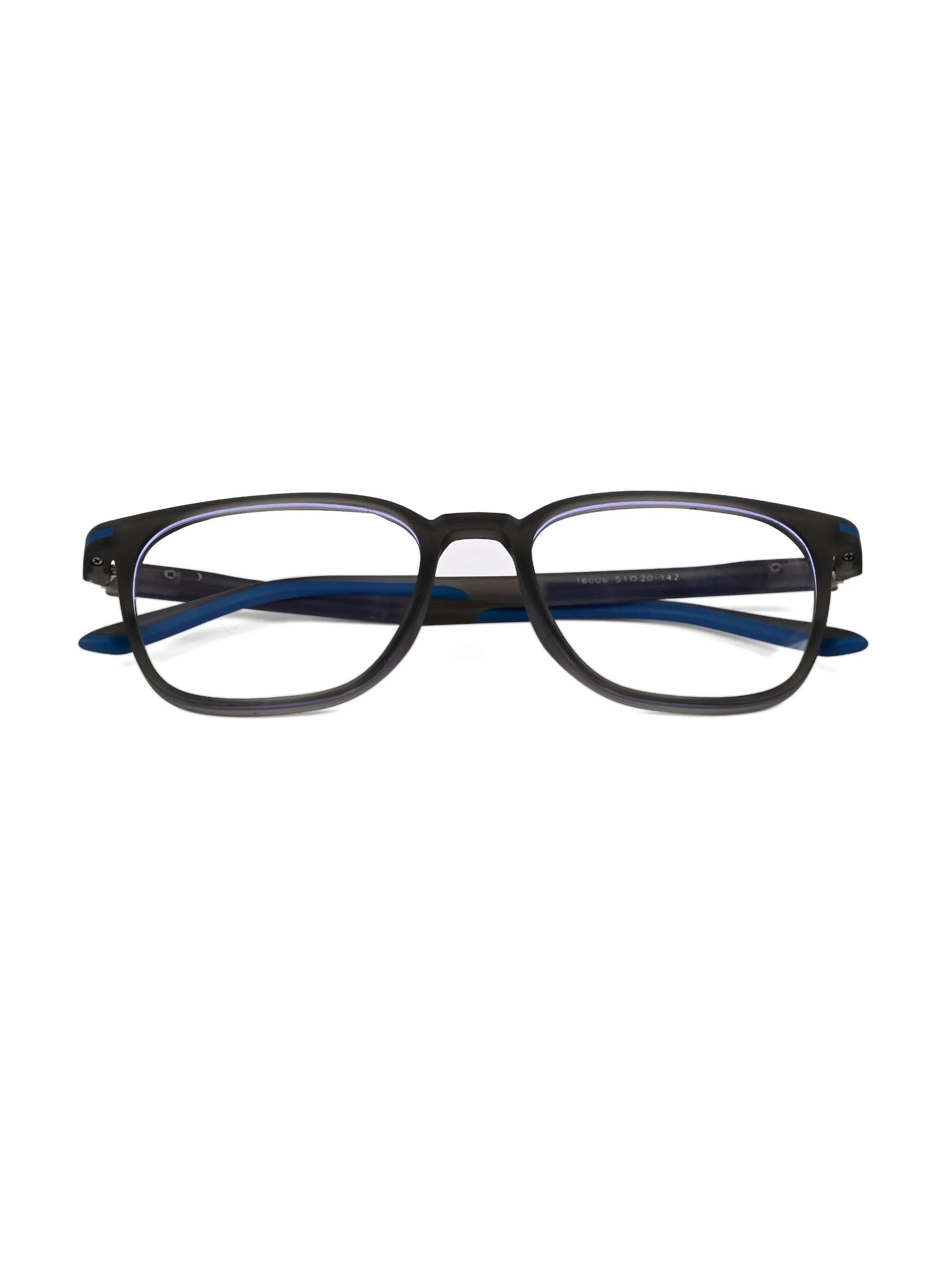 Blokz | Black Medium Full Rim RECTANGLE Computer Glasses for Men & Women [Blue Block]
