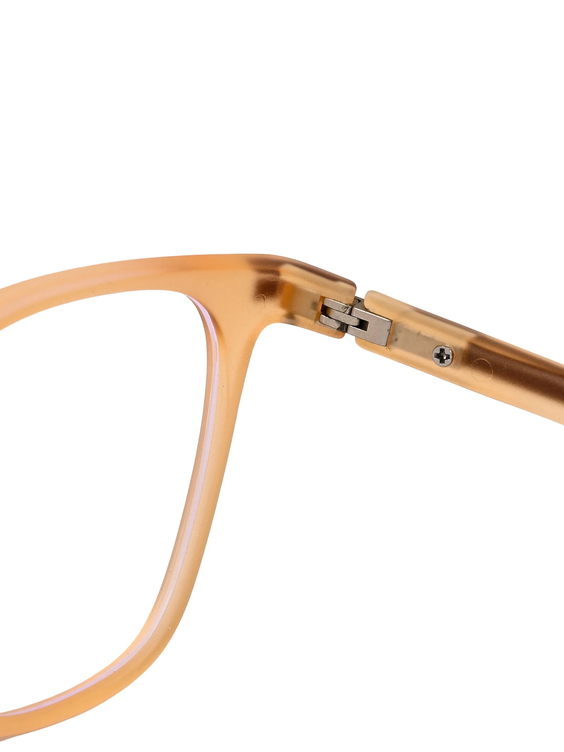Blokz | Transparent Orange Medium Full Rim RECTANGLE Computer Glasses for Men & Women [Blue Block]