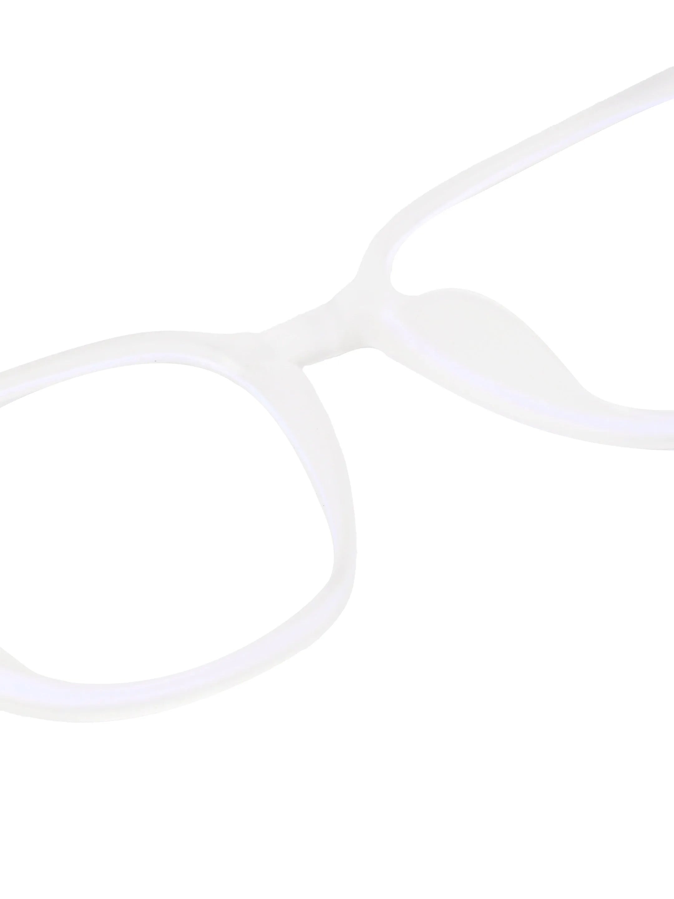 Blokz | Transparent White Medium Full Rim RECTANGLE Computer Glasses for Men & Women [Blue Block]