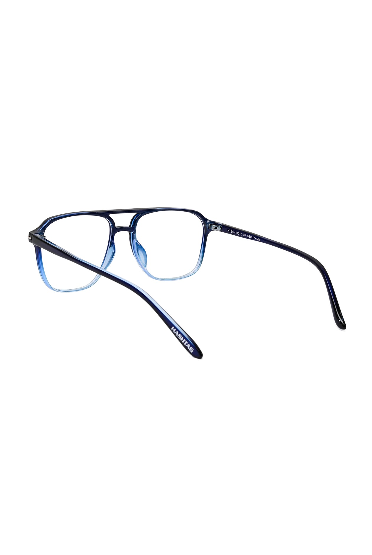 Aegira | Gradient Blue Small Full Rim Square Computer Glasses for Men & Women [Blue Block]