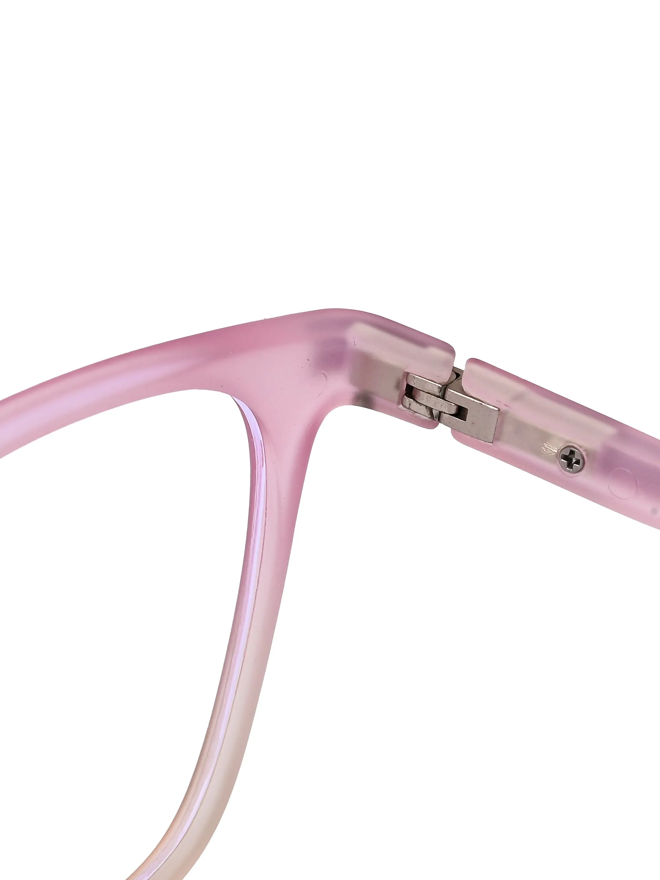 Blokz | Transparent Light Pink Medium Full Rim RECTANGLE Computer Glasses for Men & Women [Blue Block]