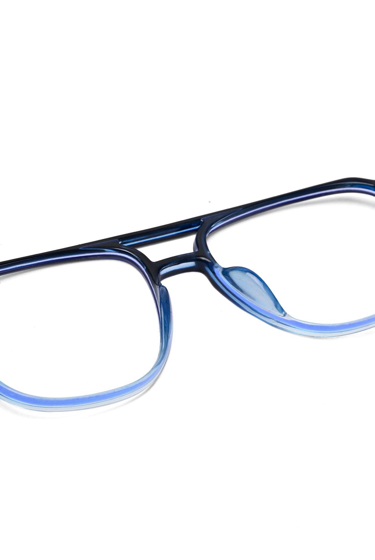 Aegira | Gradient Blue Small Full Rim Square Computer Glasses for Men & Women [Blue Block]