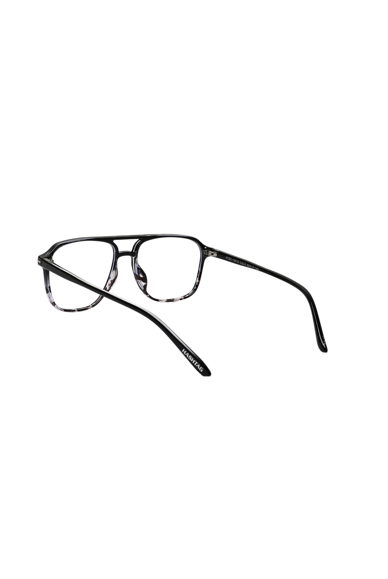 Aegira | Black Texture Small Full Rim Square Computer Glasses for Men & Women [Blue Block]