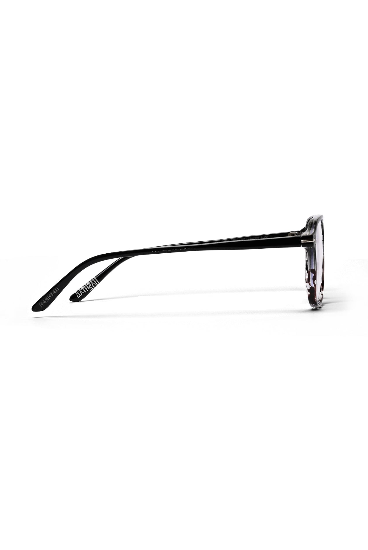 Aegira | Black Texture Small Full Rim Square Computer Glasses for Men & Women [Blue Block]