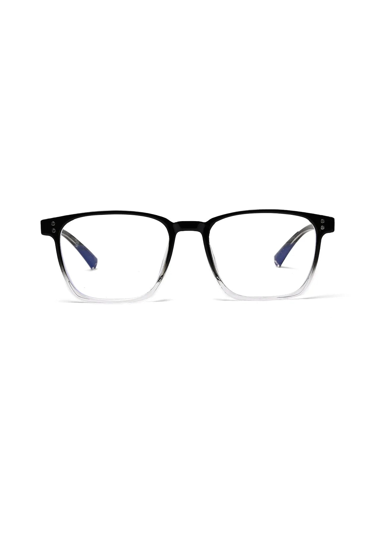 Novara | Gradient Black Medium Full Rim Wayfarer Computer Glasses for Men & Women [Blue Block]