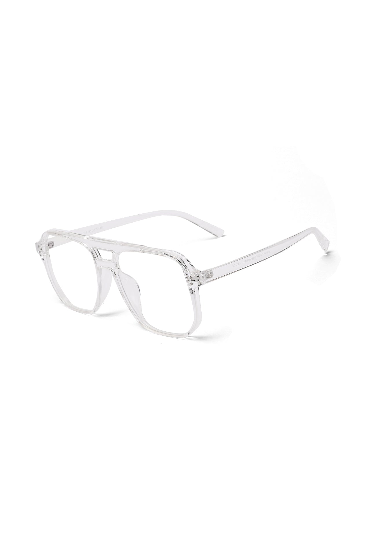 Lumnos | Transparent Small Full Rim Square Computer Glasses for Men & Women [Blue Block]