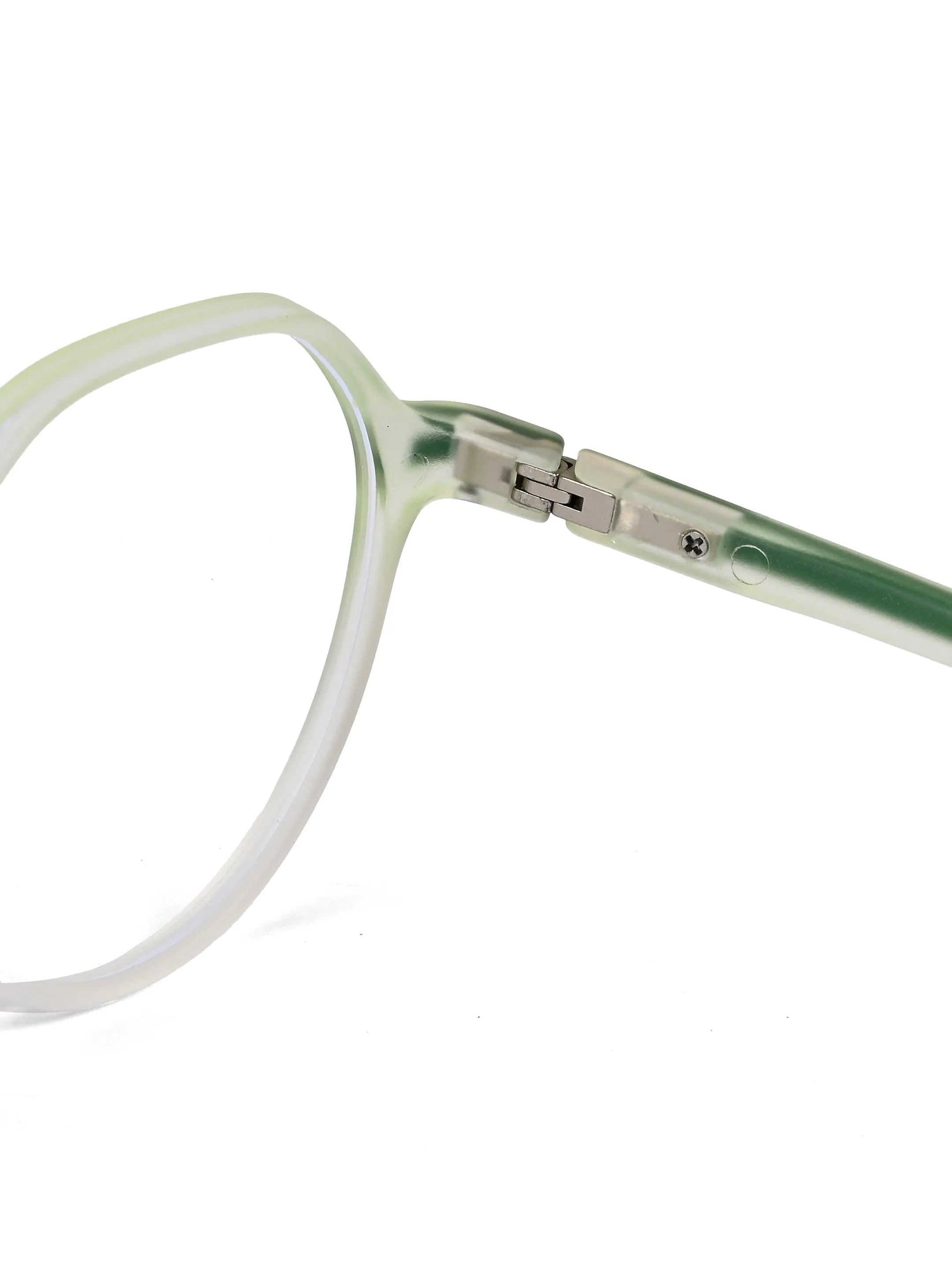 Optibul | Transparent Light Green Medium Full Rim Square Computer Glasses for Men & Women [Blue Block]
