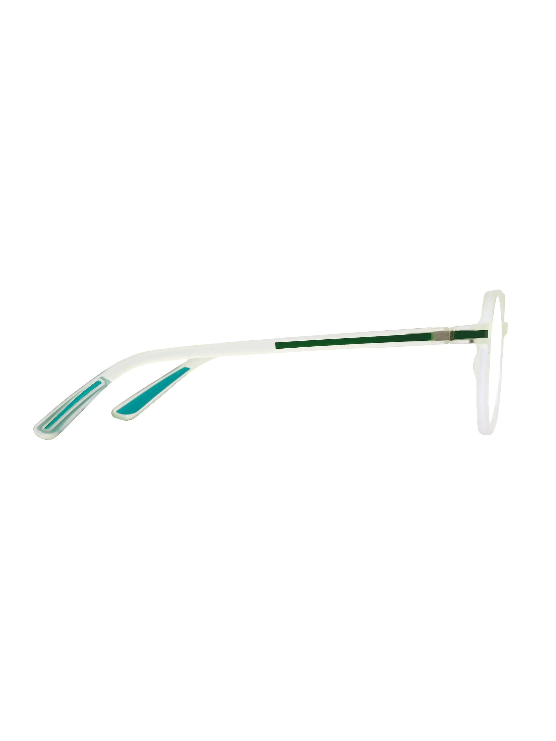Optibul | Transparent Light Green Medium Full Rim Square Computer Glasses for Men & Women [Blue Block]