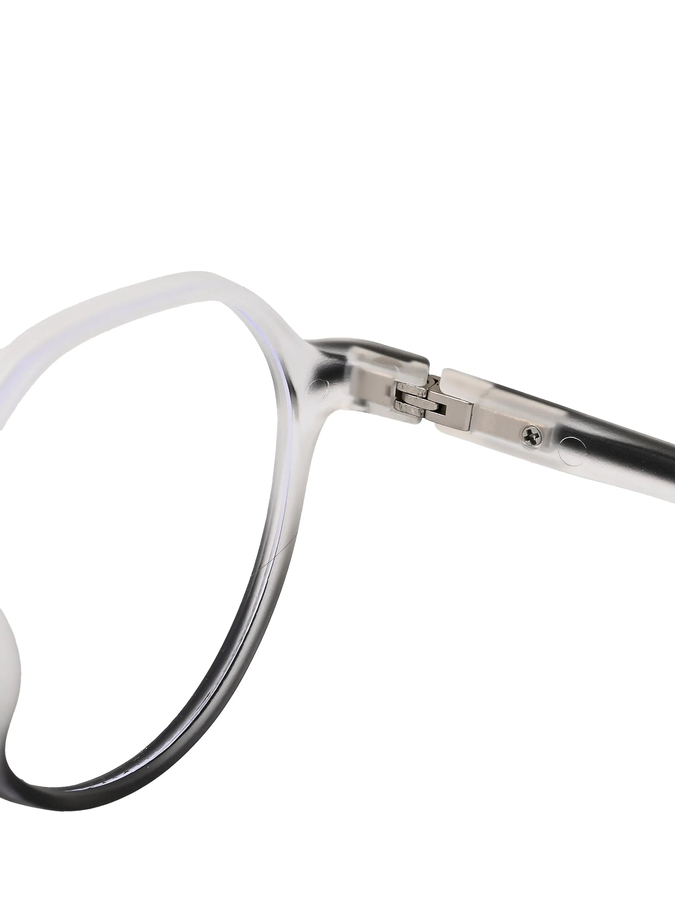 Optibul | Transparent White & Black Medium Full Rim Square Computer Glasses for Men & Women [Blue Block]