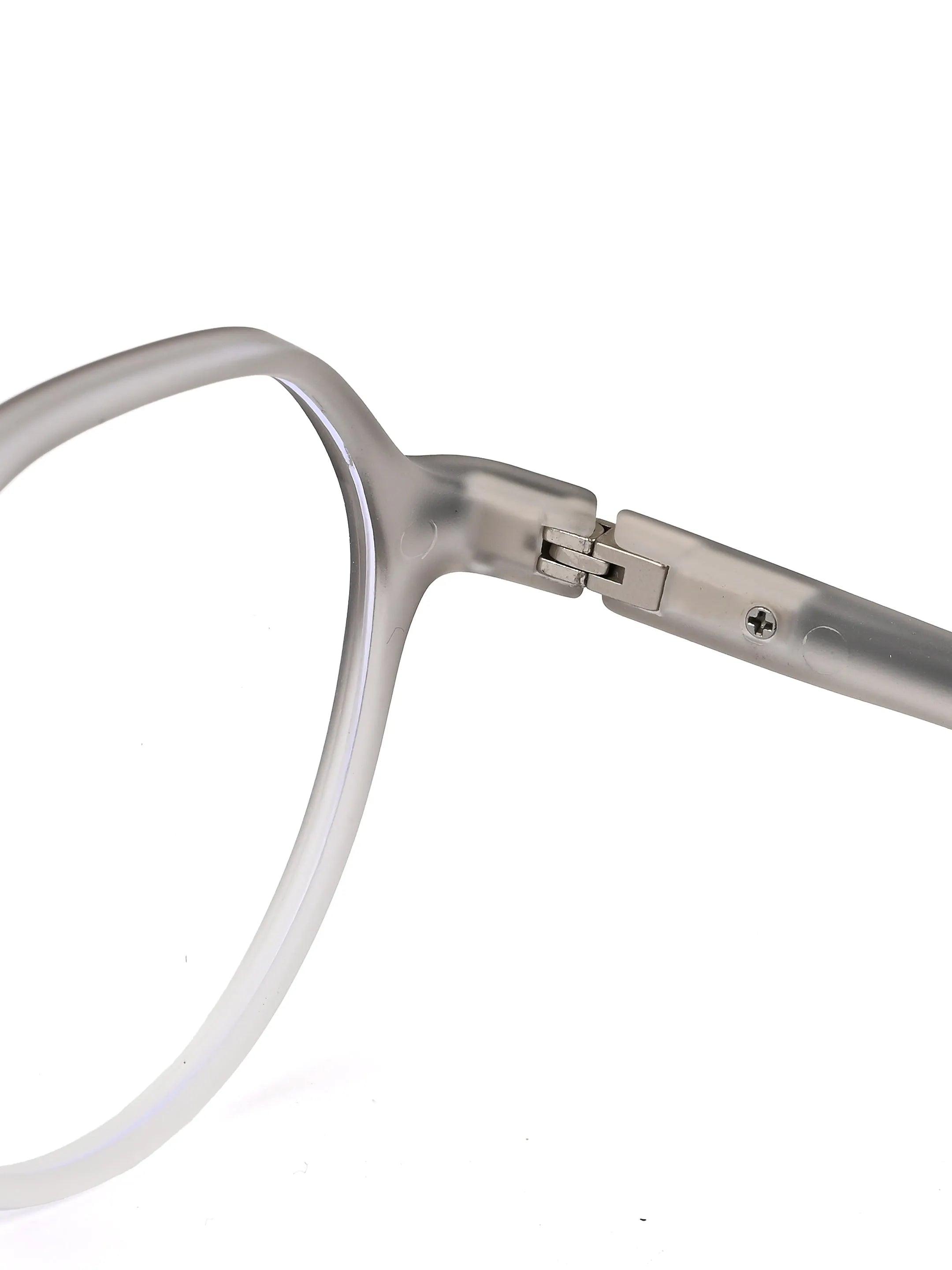 Optibul | Transparent Light Grey & White Medium Full Rim Square Computer Glasses for Men & Women [Blue Block]