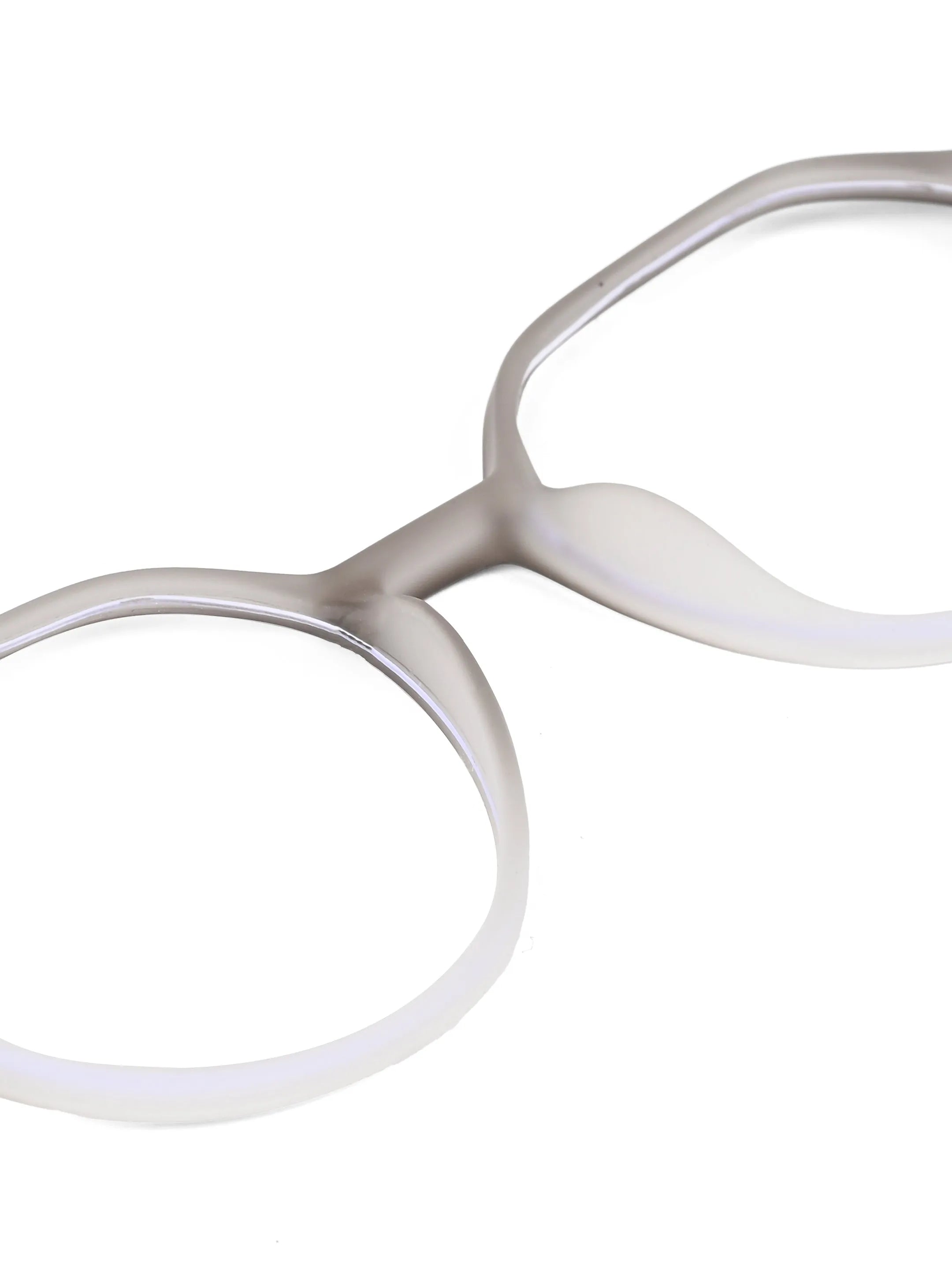 Optibul | Transparent Light Grey & White Medium Full Rim Square Computer Glasses for Men & Women [Blue Block]