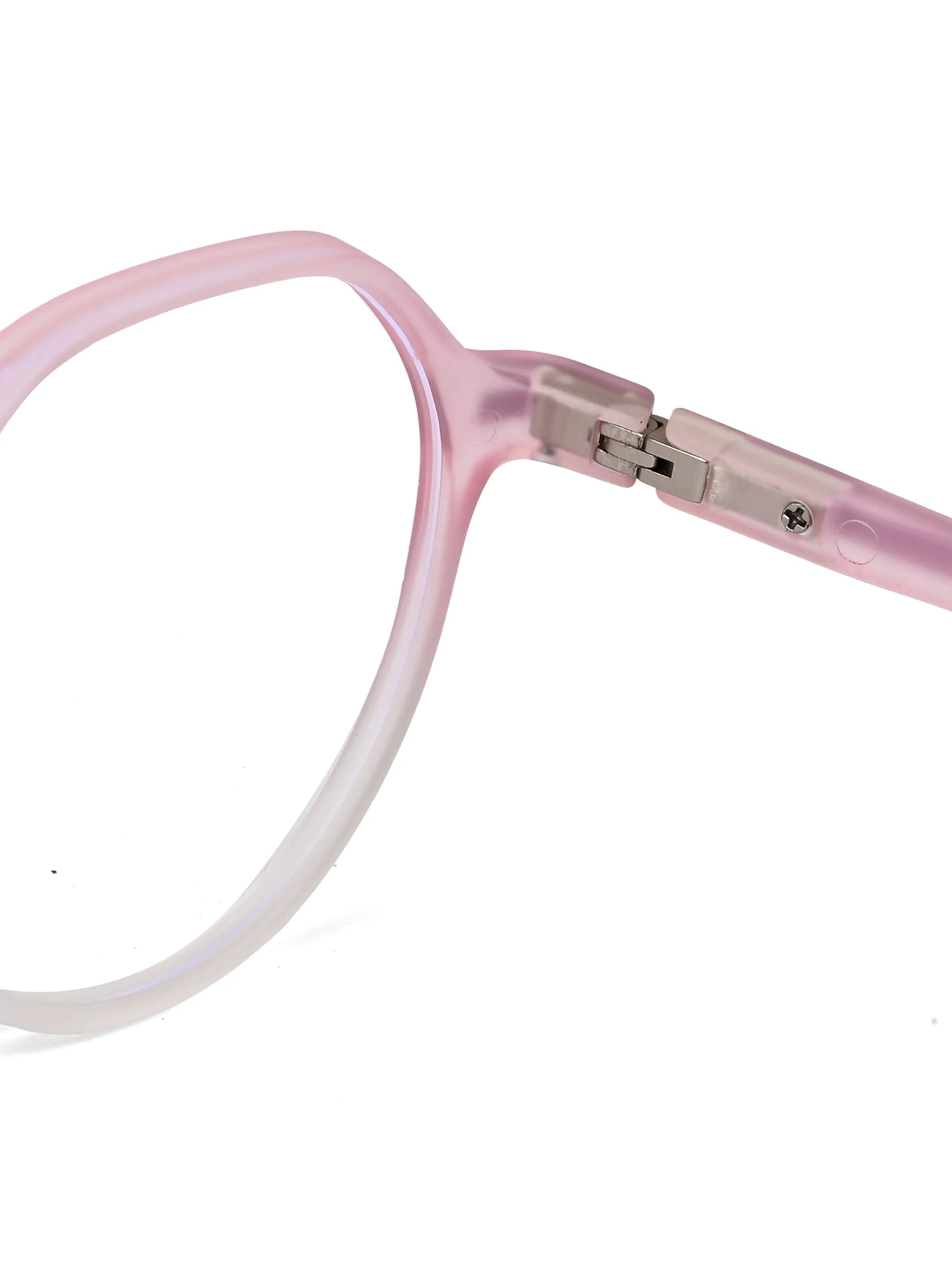 Optibul | Transparent Pink & Transparent White Medium Full Rim Square Computer Glasses for Men & Women [Blue Block]