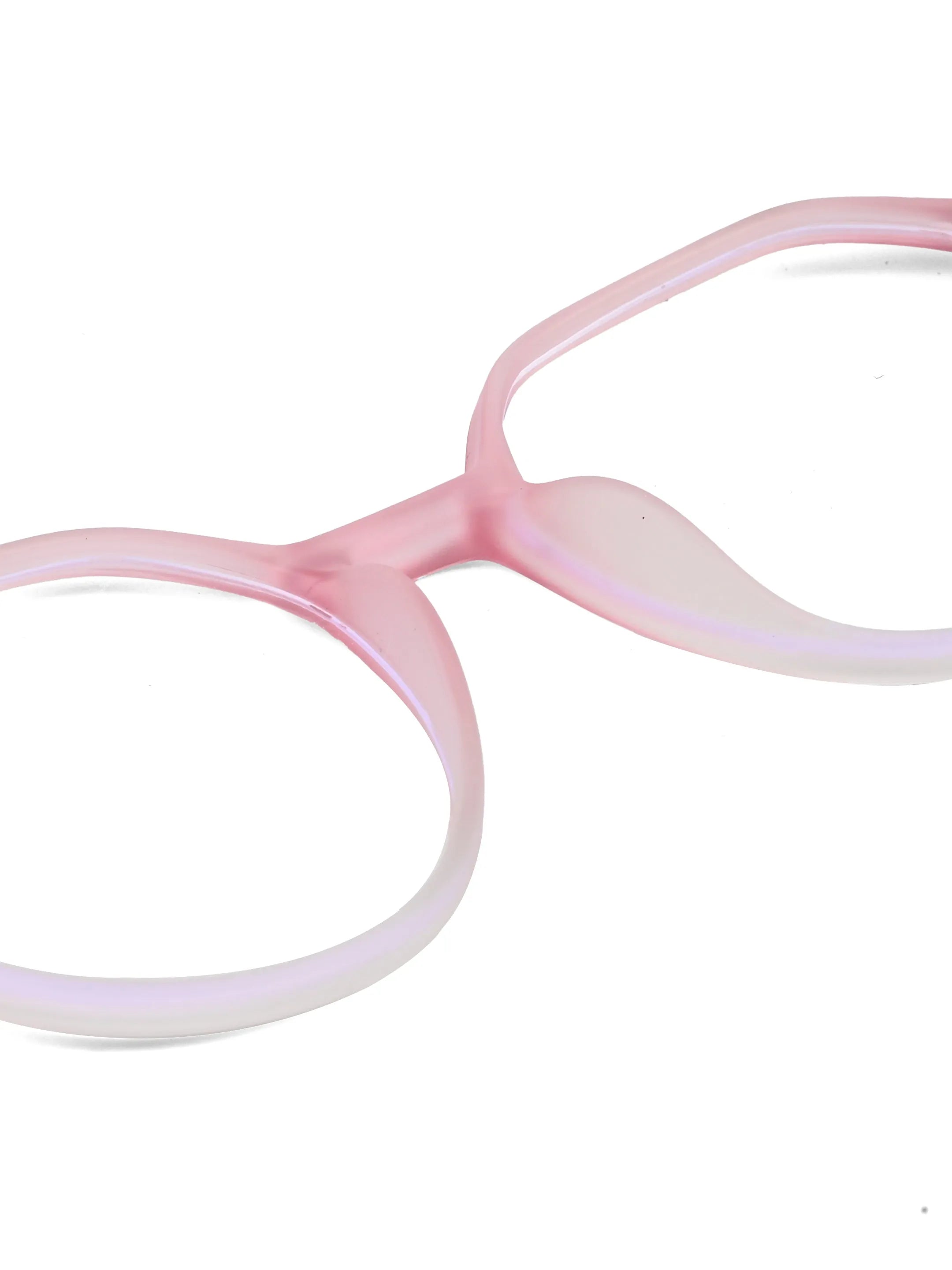 Optibul | Transparent Pink & Transparent White Medium Full Rim Square Computer Glasses for Men & Women [Blue Block]