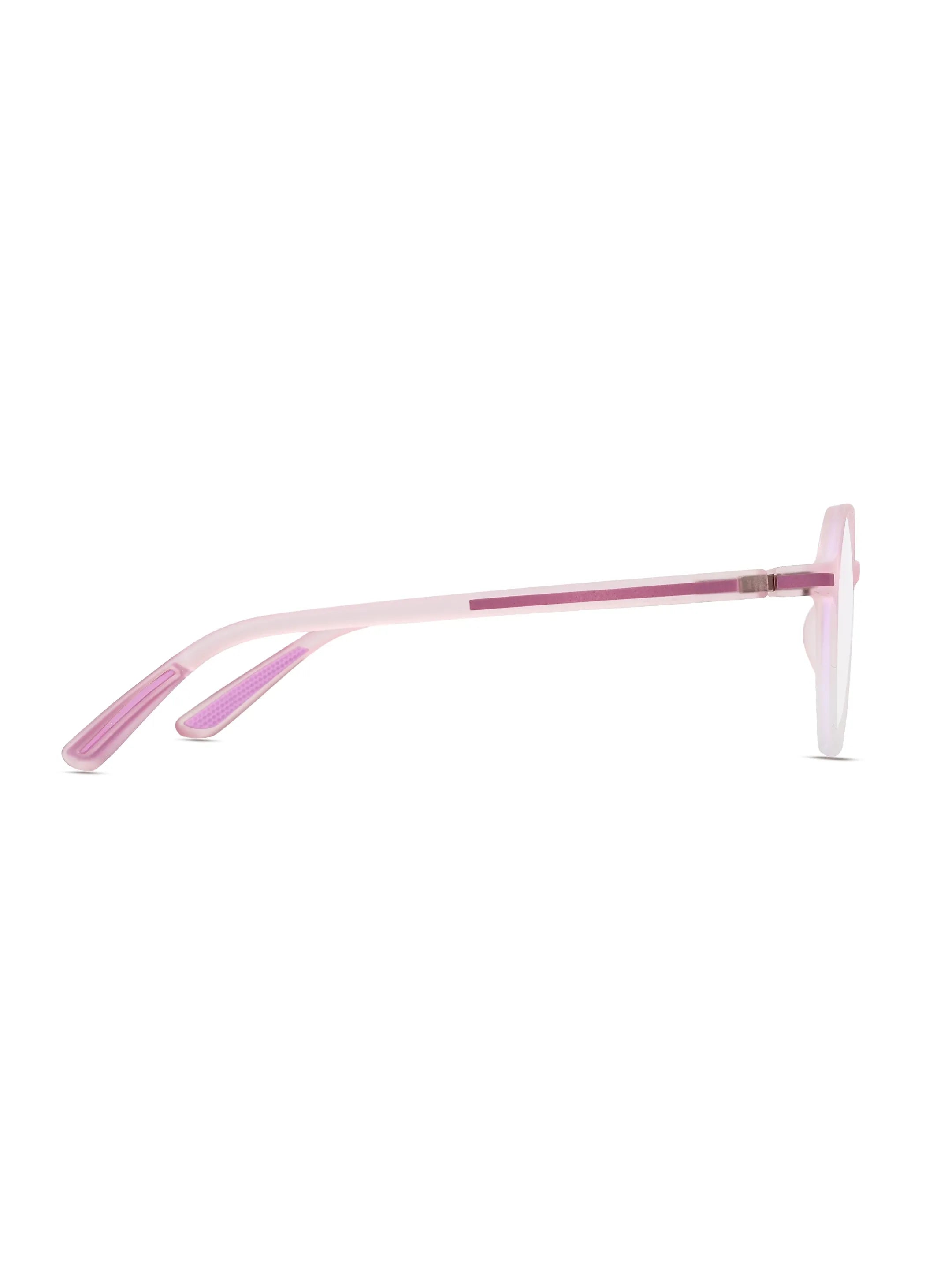 Optibul | Transparent Pink & Transparent White Medium Full Rim Square Computer Glasses for Men & Women [Blue Block]