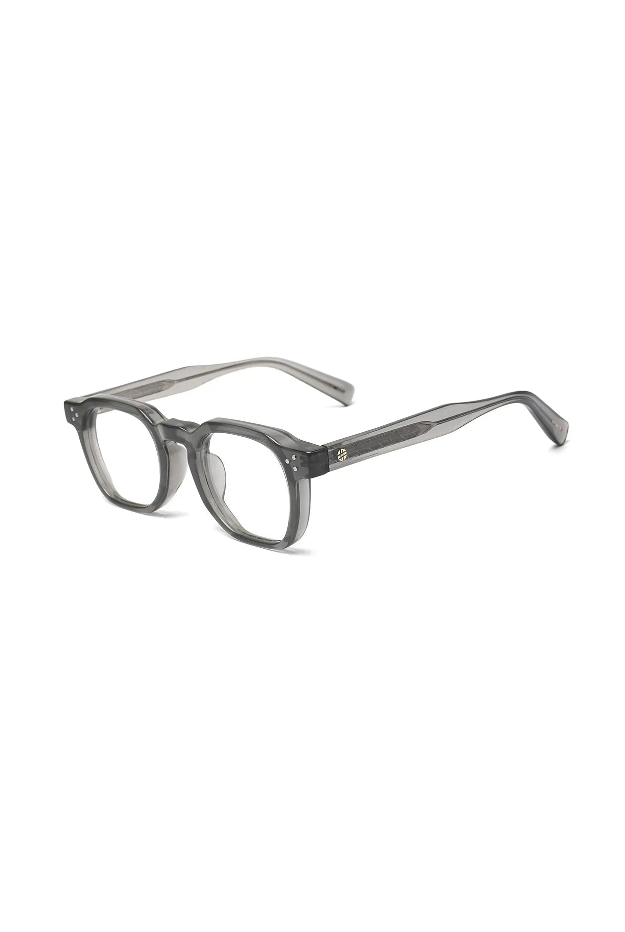 OptiShift | Transparent Greenish Grey Medium Full Rim Square Computer Glasses for Men & Women [Photochromic]