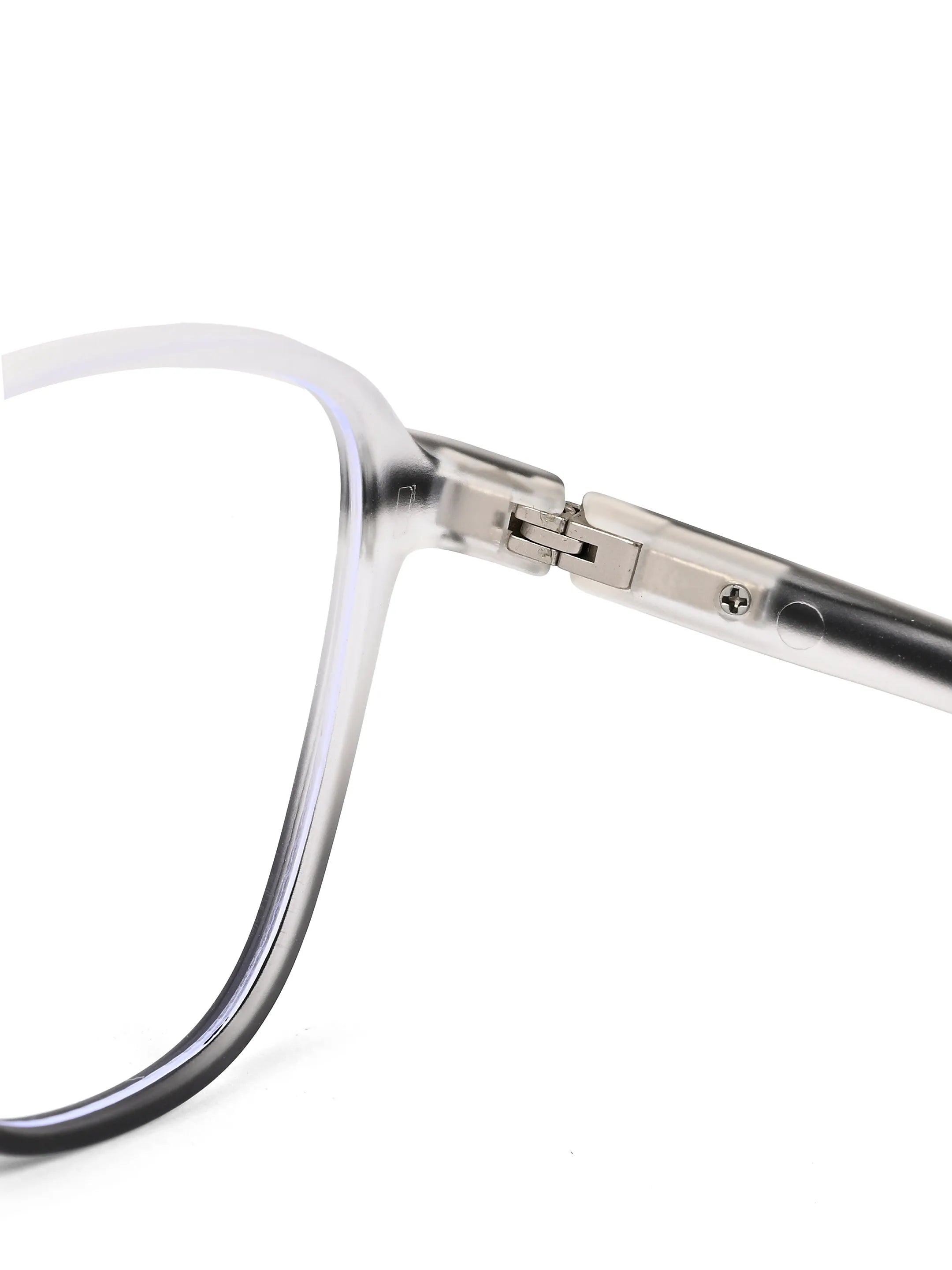 BluLite | Transparent White & Black Medium Full Rim Square Computer Glasses for Men & Women [Blue Block]